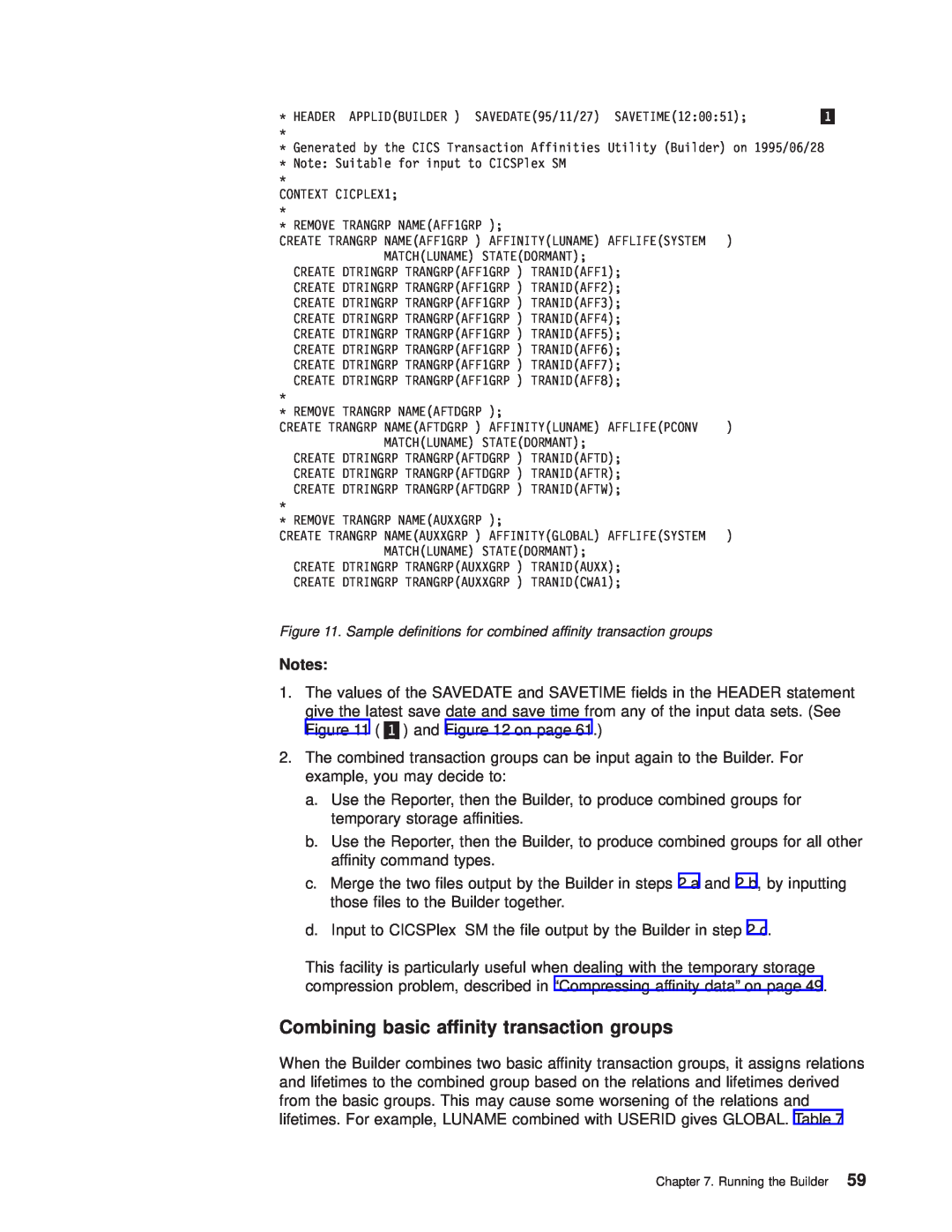 IBM OS manual Combining basic affinity transaction groups 