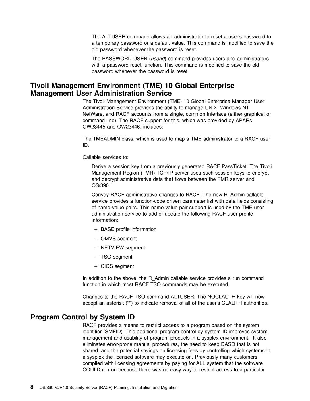 IBM OS/390 manual Program, All 