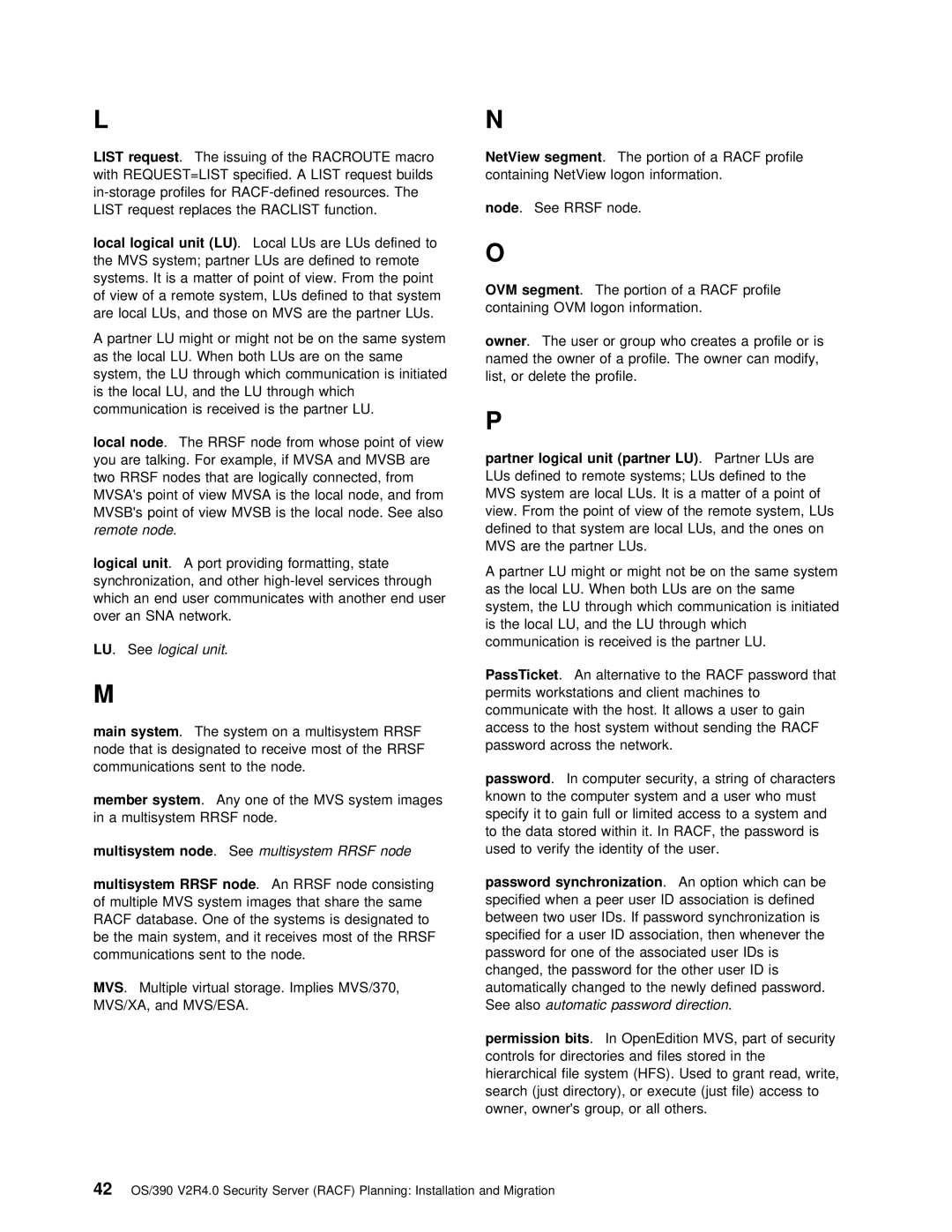 IBM OS/390 manual Request, Node, Unit, Owner, System, Password, Bits 