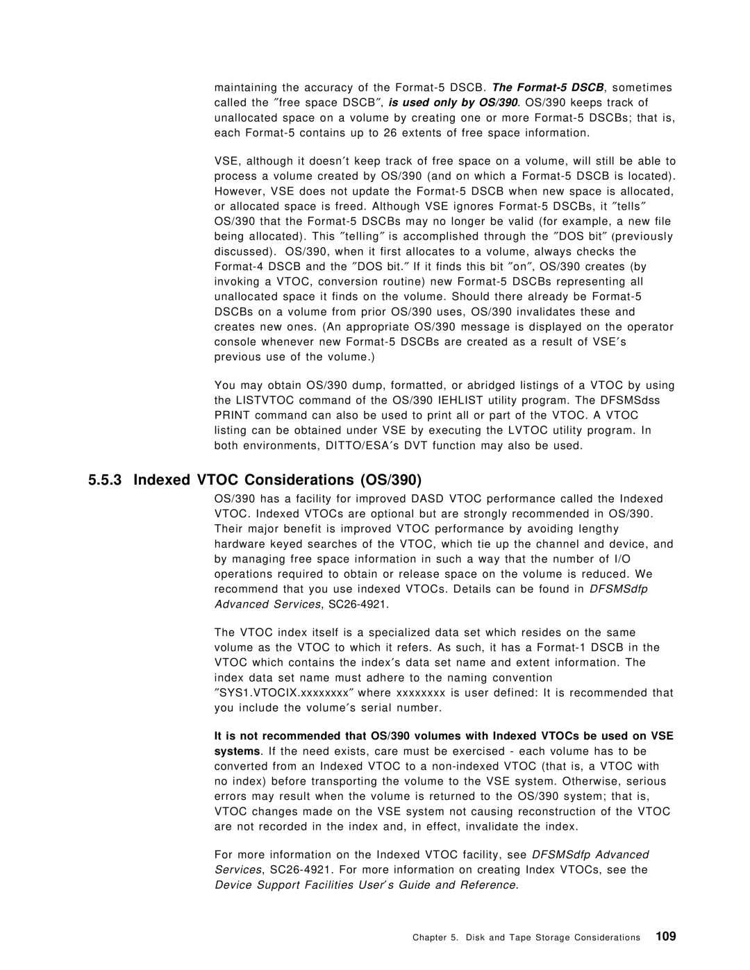 IBM manual Indexed Vtoc Considerations OS/390 