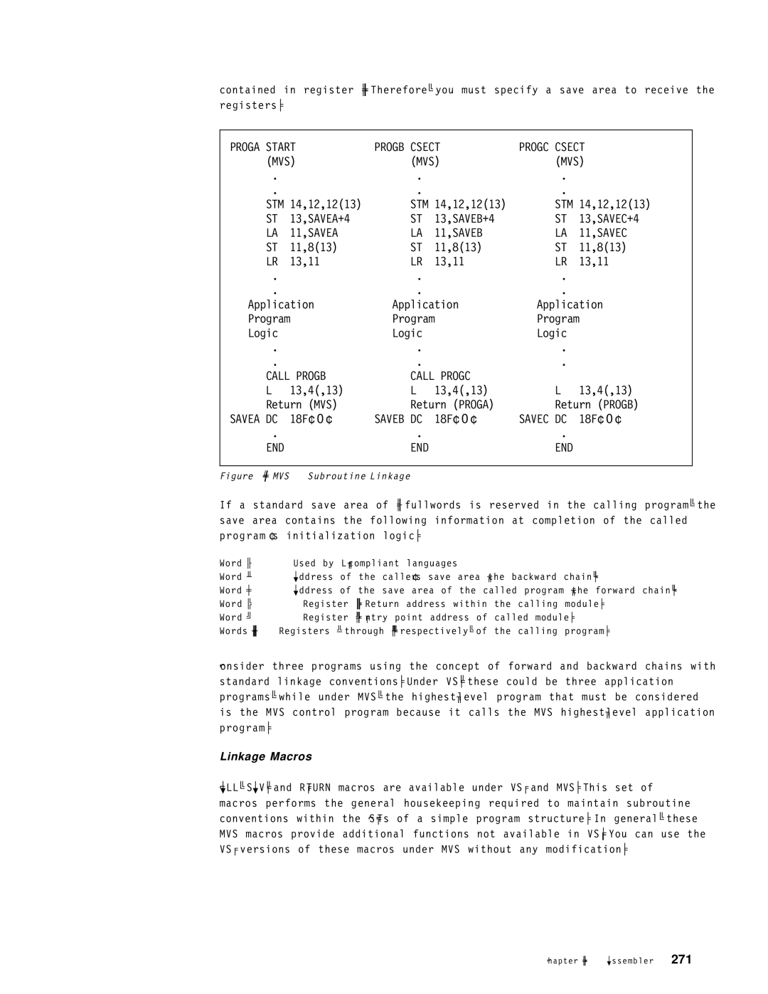 IBM OS/390 manual Proga Start Progb Csect Progc Csect MVS, 11,SAVEA 11,SAVEB 11,SAVEC, Call Progb Call Progc, Savea DC 