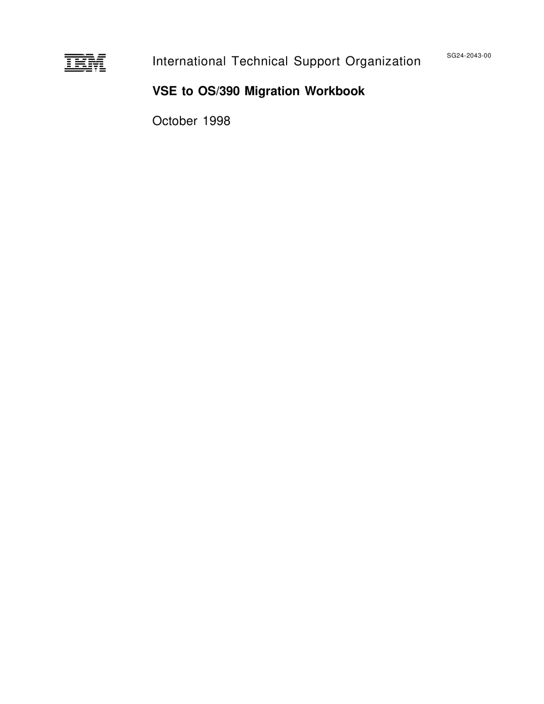 IBM manual VSE to OS/390 Migration Workbook, October 