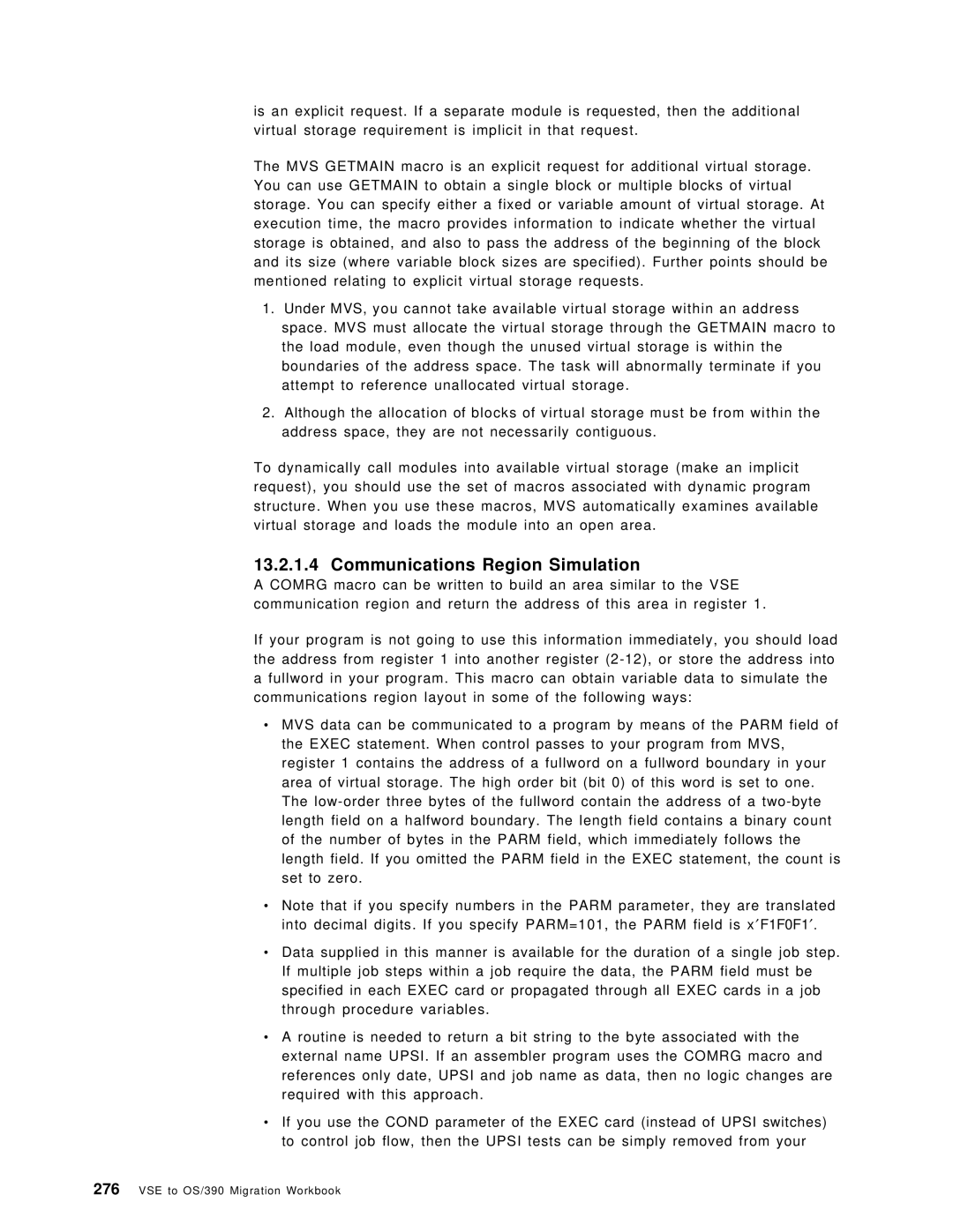 IBM OS/390 manual Communications Region Simulation 