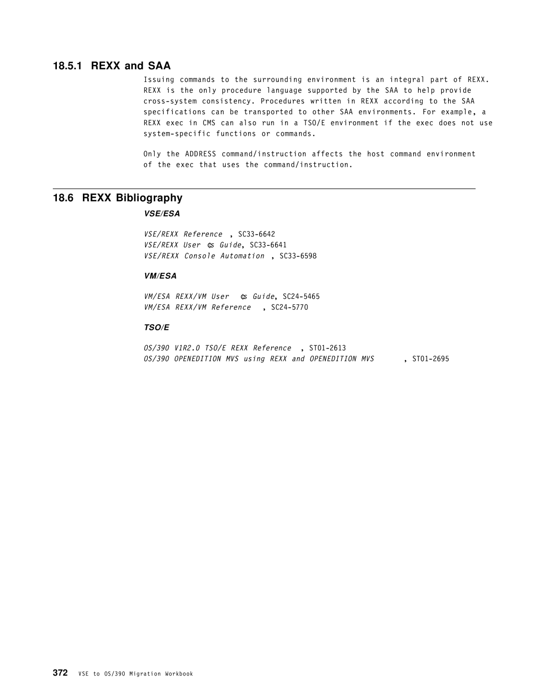 IBM OS/390 manual Rexx and SAA, Rexx Bibliography 