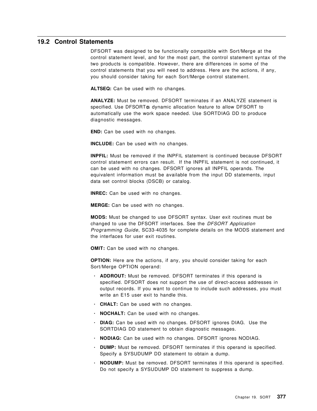 IBM OS/390 manual Control Statements 