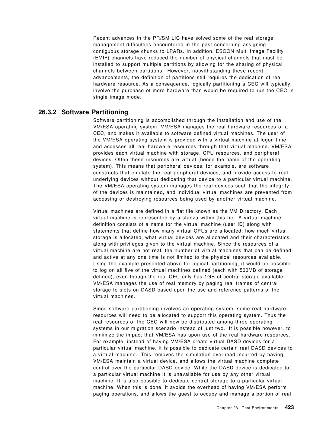 IBM OS/390 manual Software Partitioning 