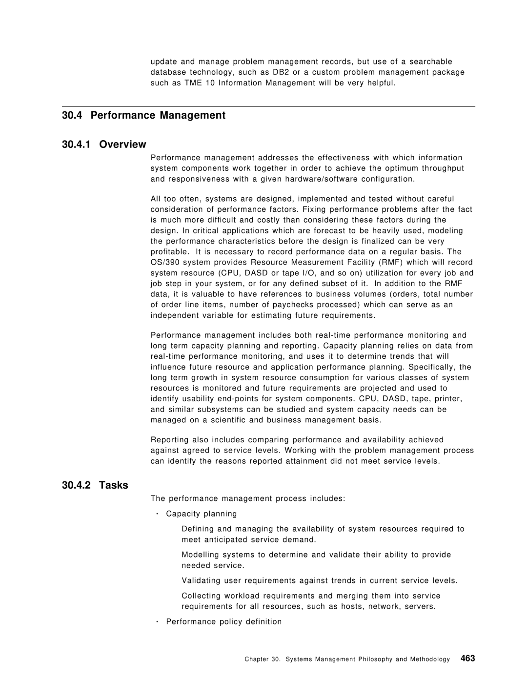 IBM OS/390 manual Performance Management Overview 