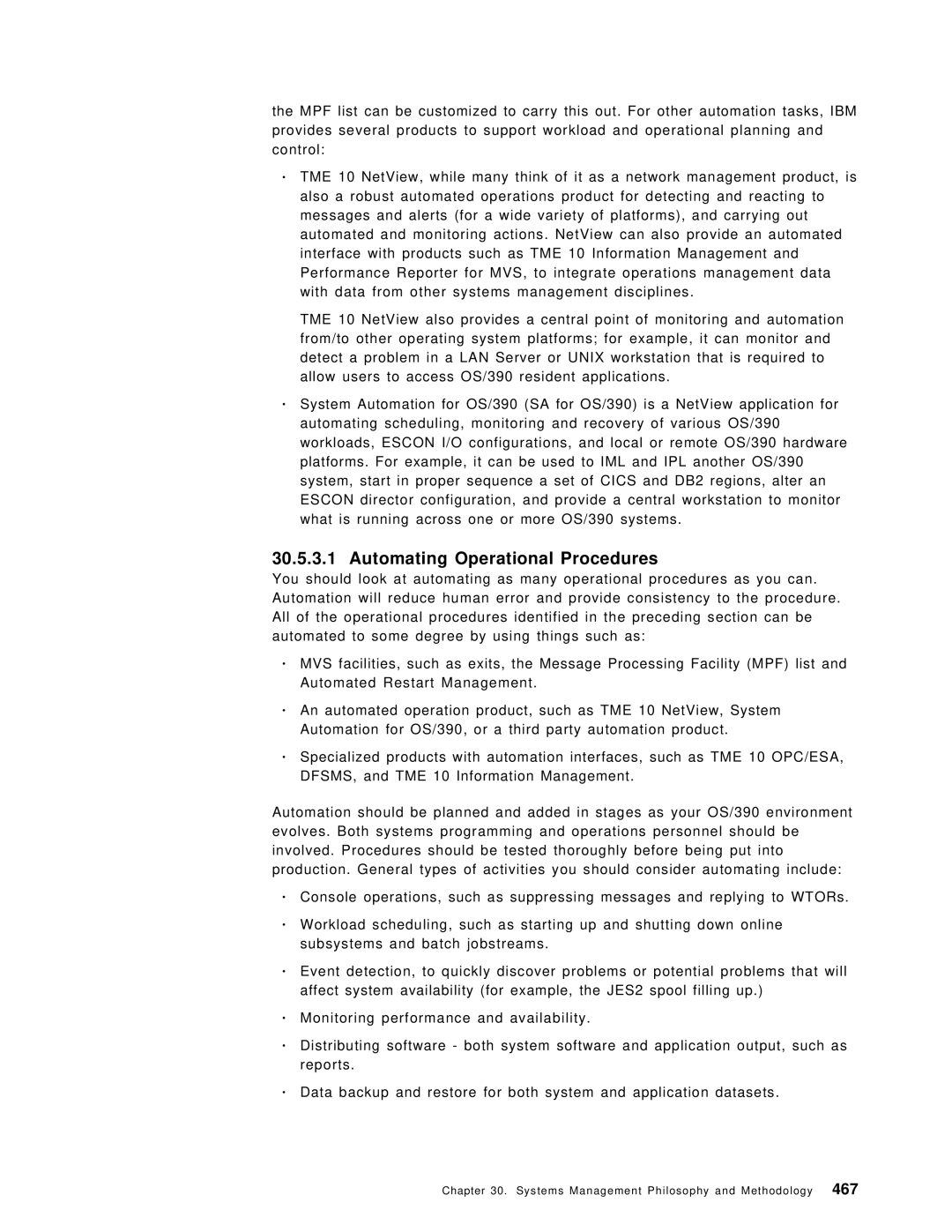 IBM OS/390 manual Automating Operational Procedures 