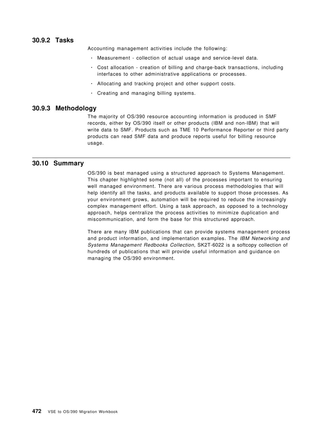 IBM OS/390 manual Summary 