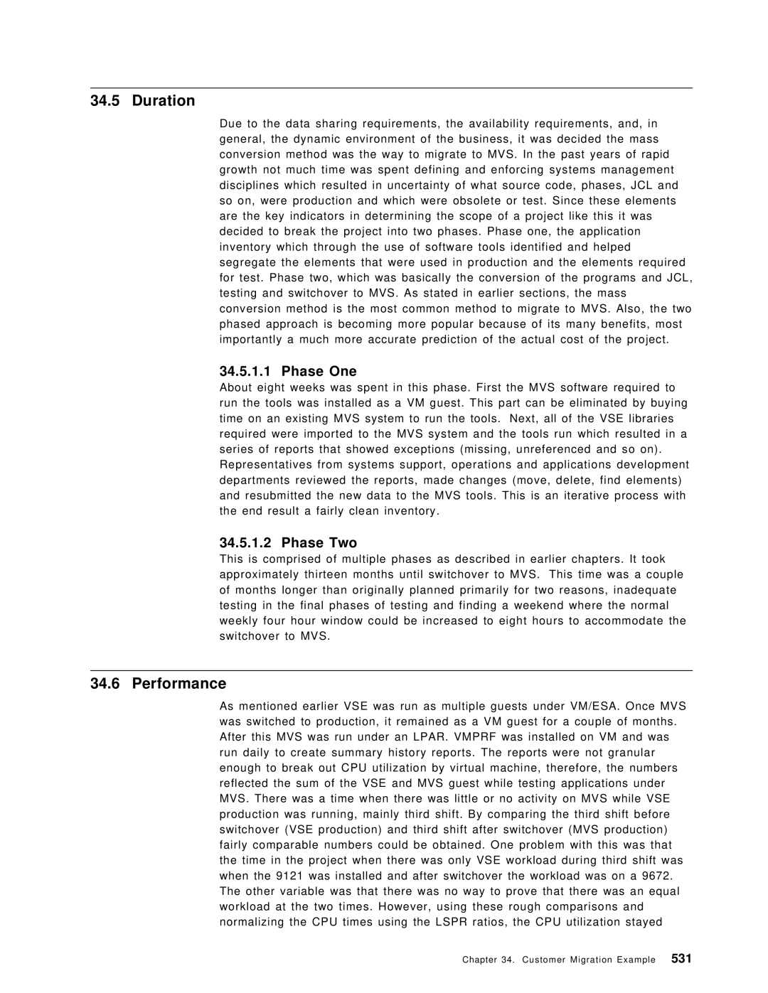 IBM OS/390 manual Duration, Phase One, Phase Two 