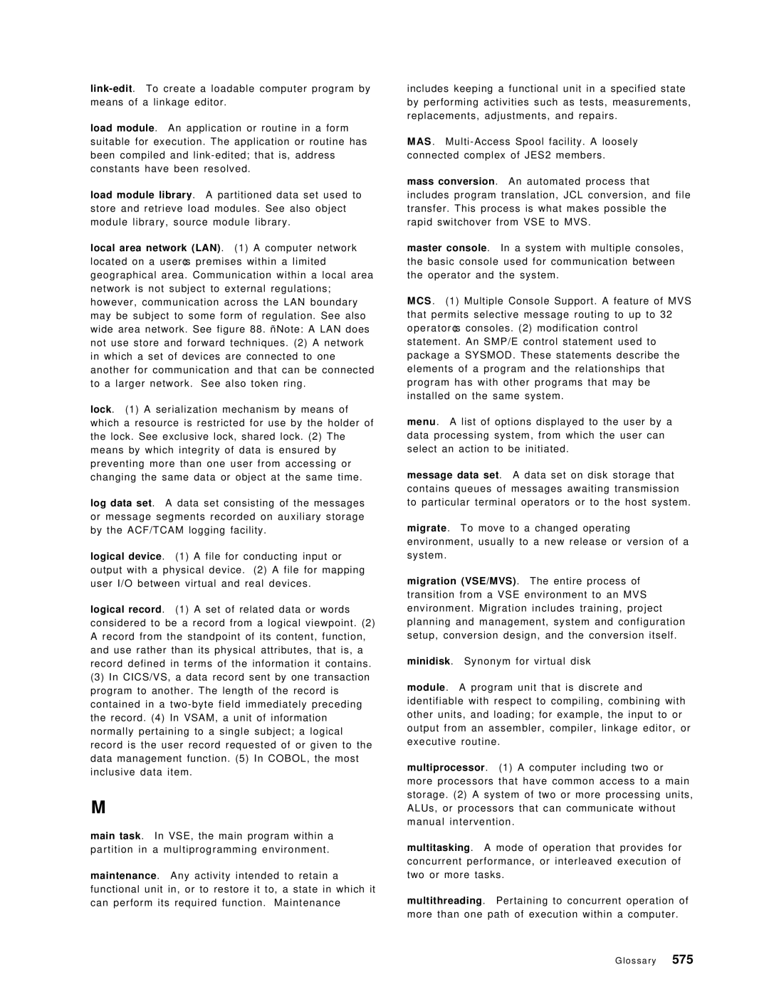 IBM OS/390 manual O s s a r y 