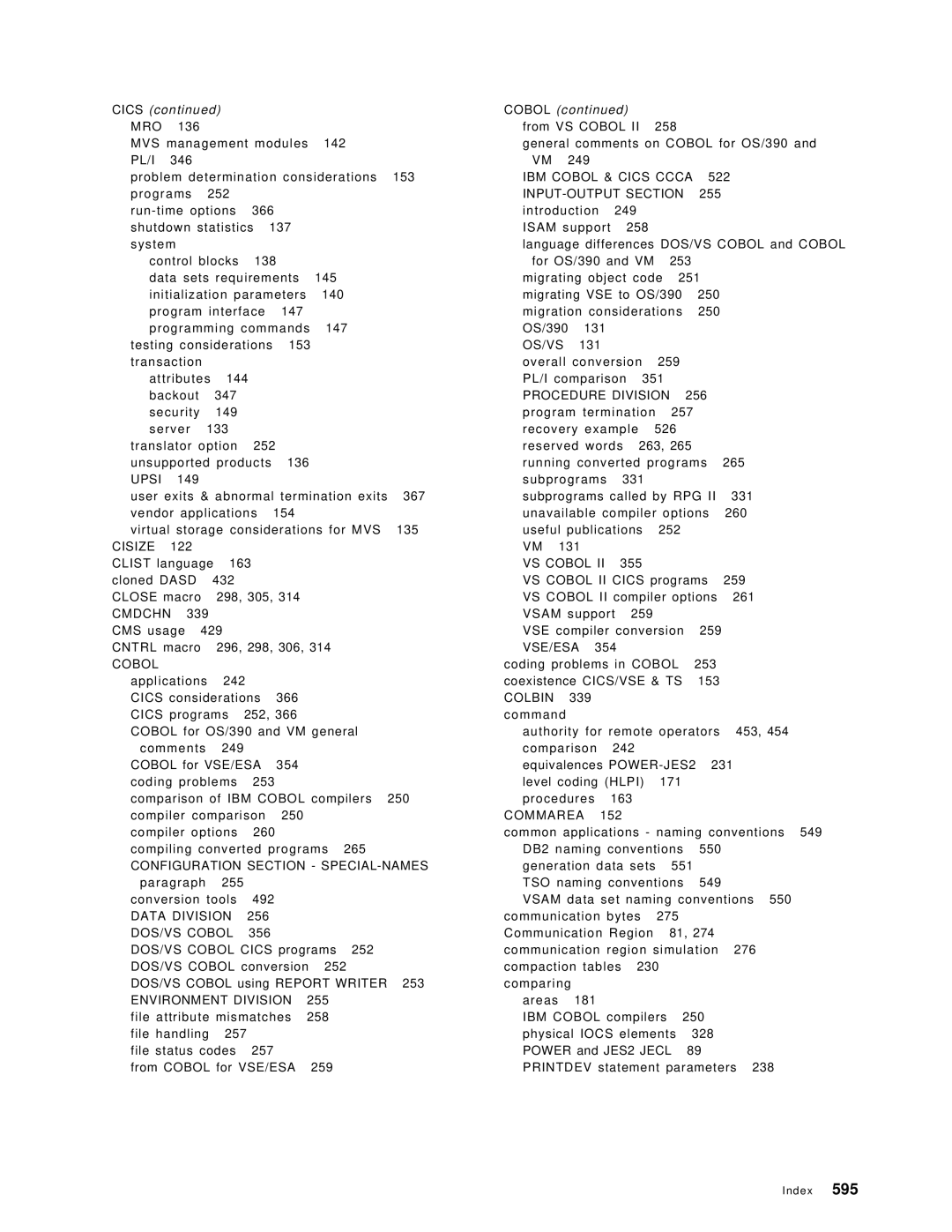 IBM OS/390 manual Cics, Cobol 