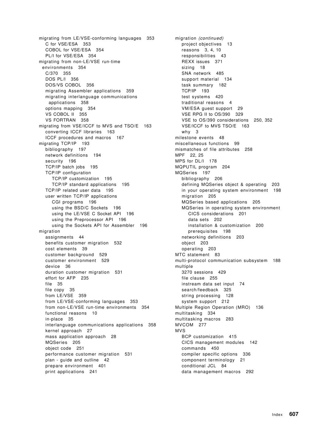 IBM OS/390 manual 356, VS Fortran, Migration, Tcp/Ip 