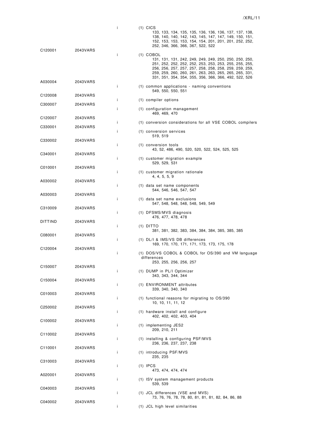 IBM OS/390 manual XRL/11, Dittind 