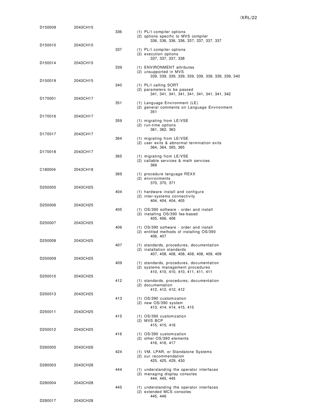 IBM OS/390 manual XRL/22, Mvs Bcp 