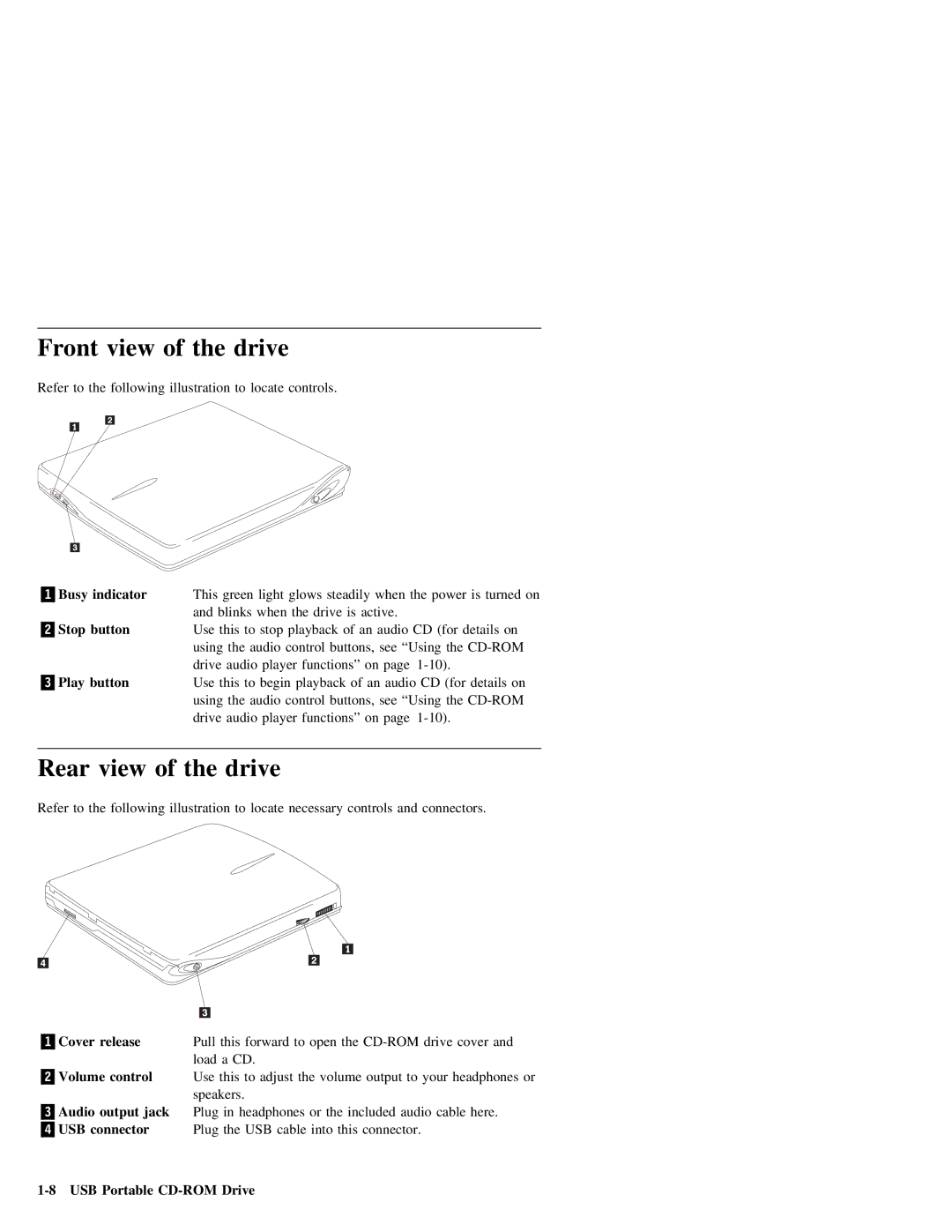 IBM P09N4108 manual Front view of the drive, To locate necessary controls and connectors 