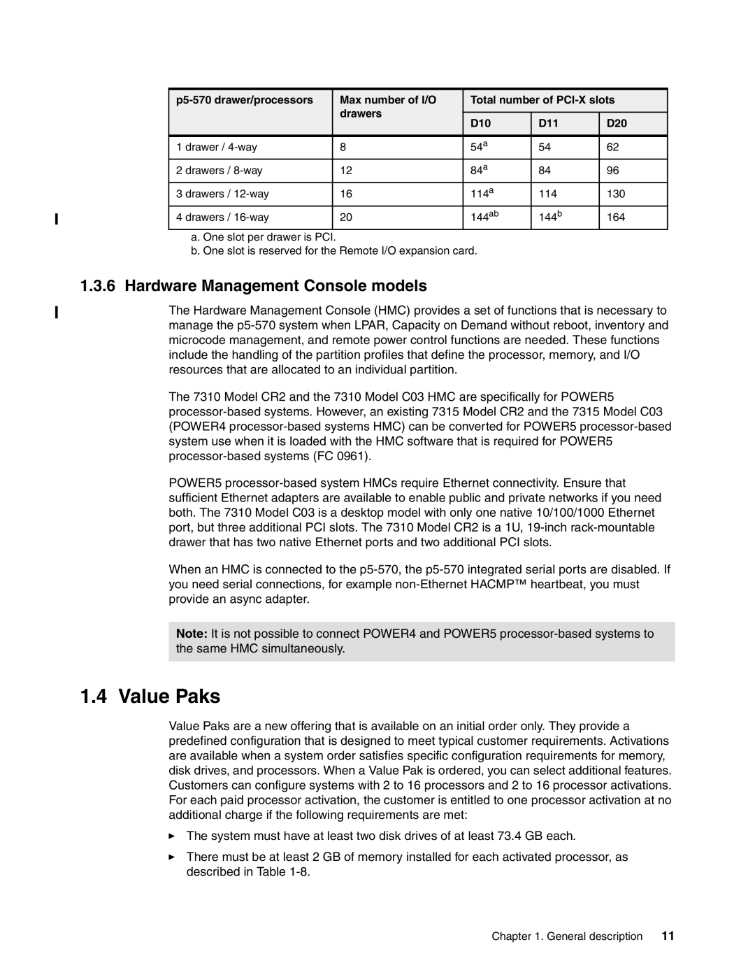 IBM P5 570 manual Value Paks, Hardware Management Console models 