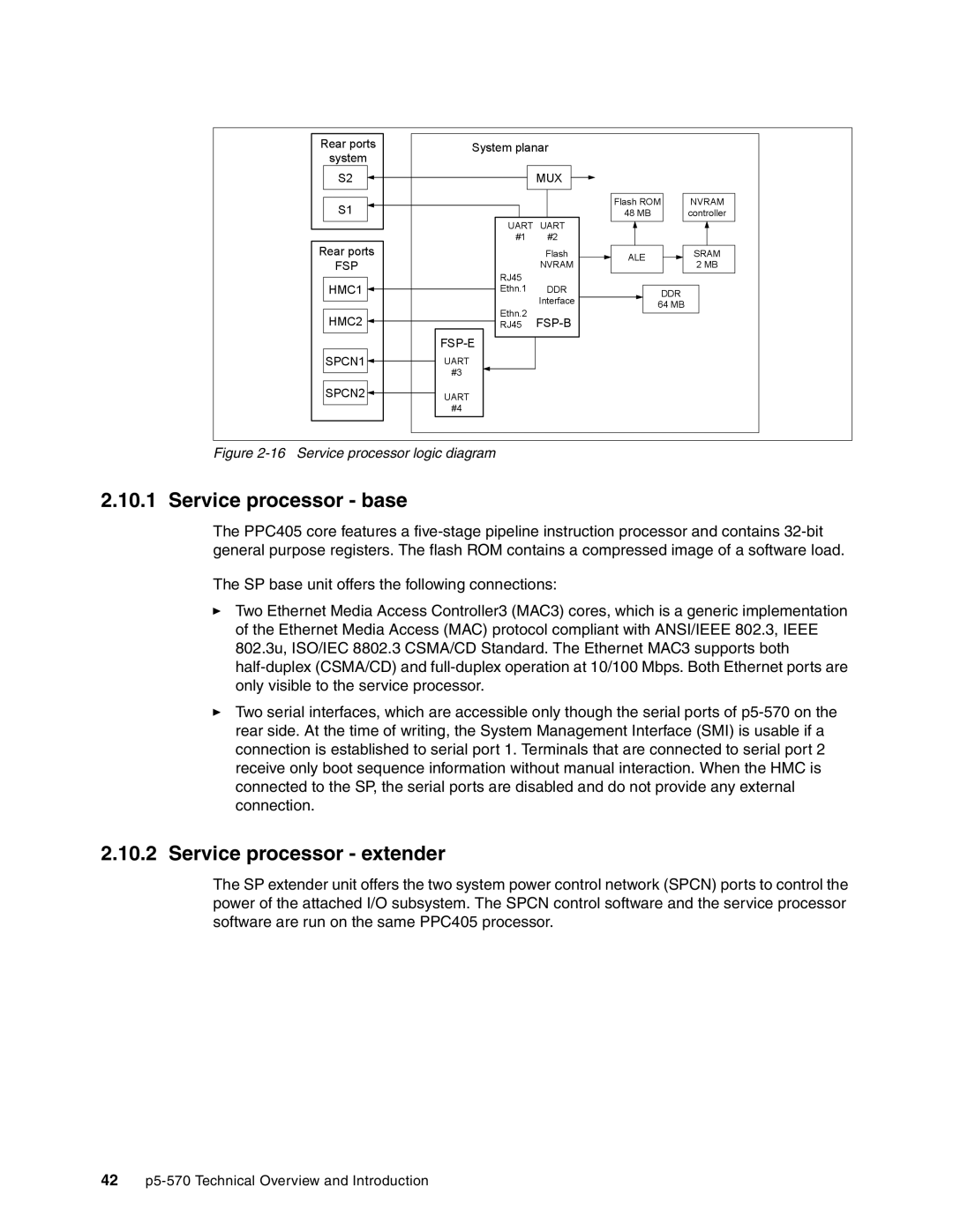 IBM P5 570 manual Service processor base, Service processor extender 