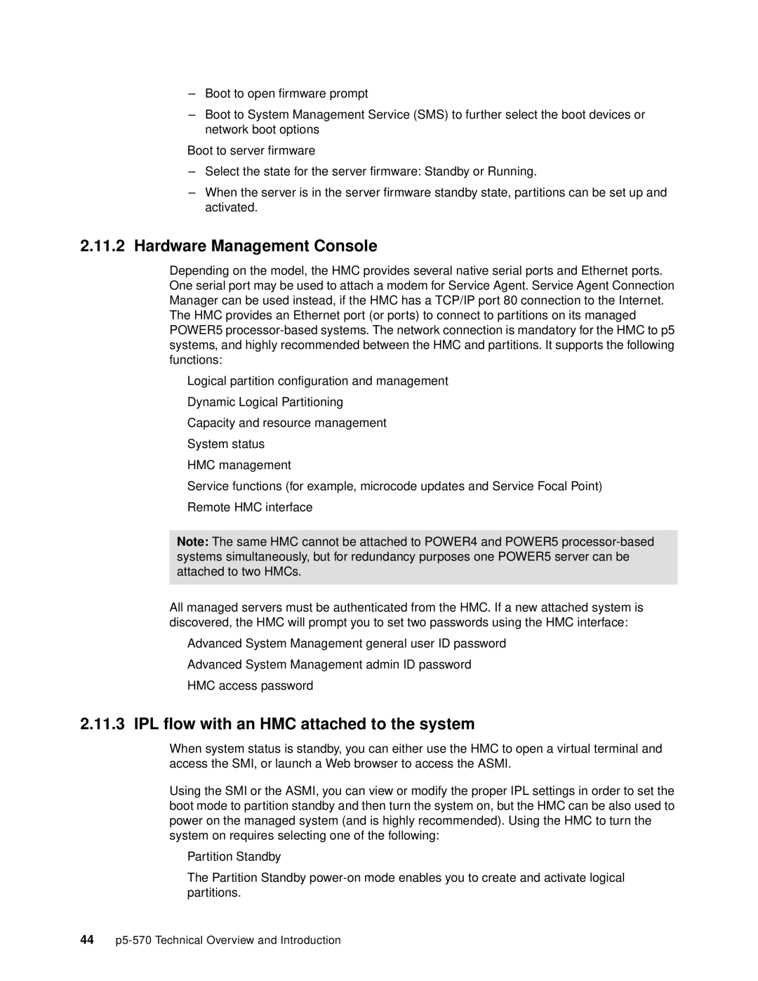 IBM P5 570 manual Hardware Management Console, IPL flow with an HMC attached to the system 