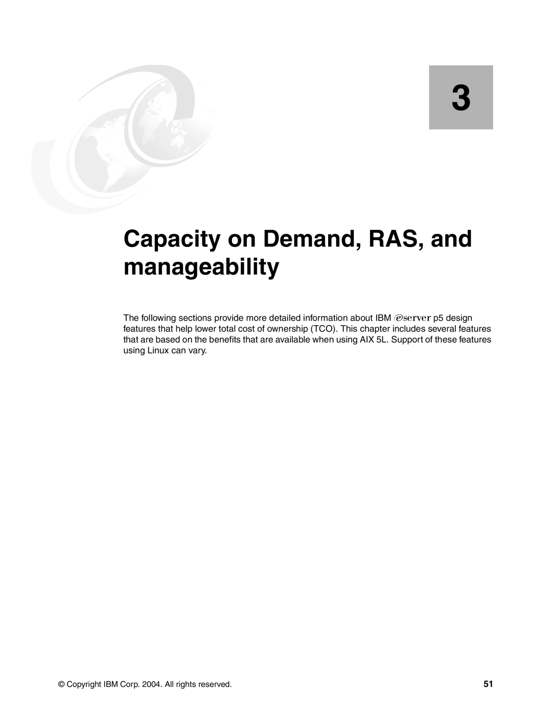 IBM P5 570 manual Capacity on Demand, RAS, and manageability 