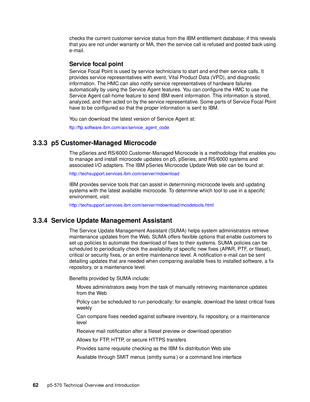 IBM P5 570 manual 3 p5 Customer-Managed Microcode, Service Update Management Assistant, Service focal point 