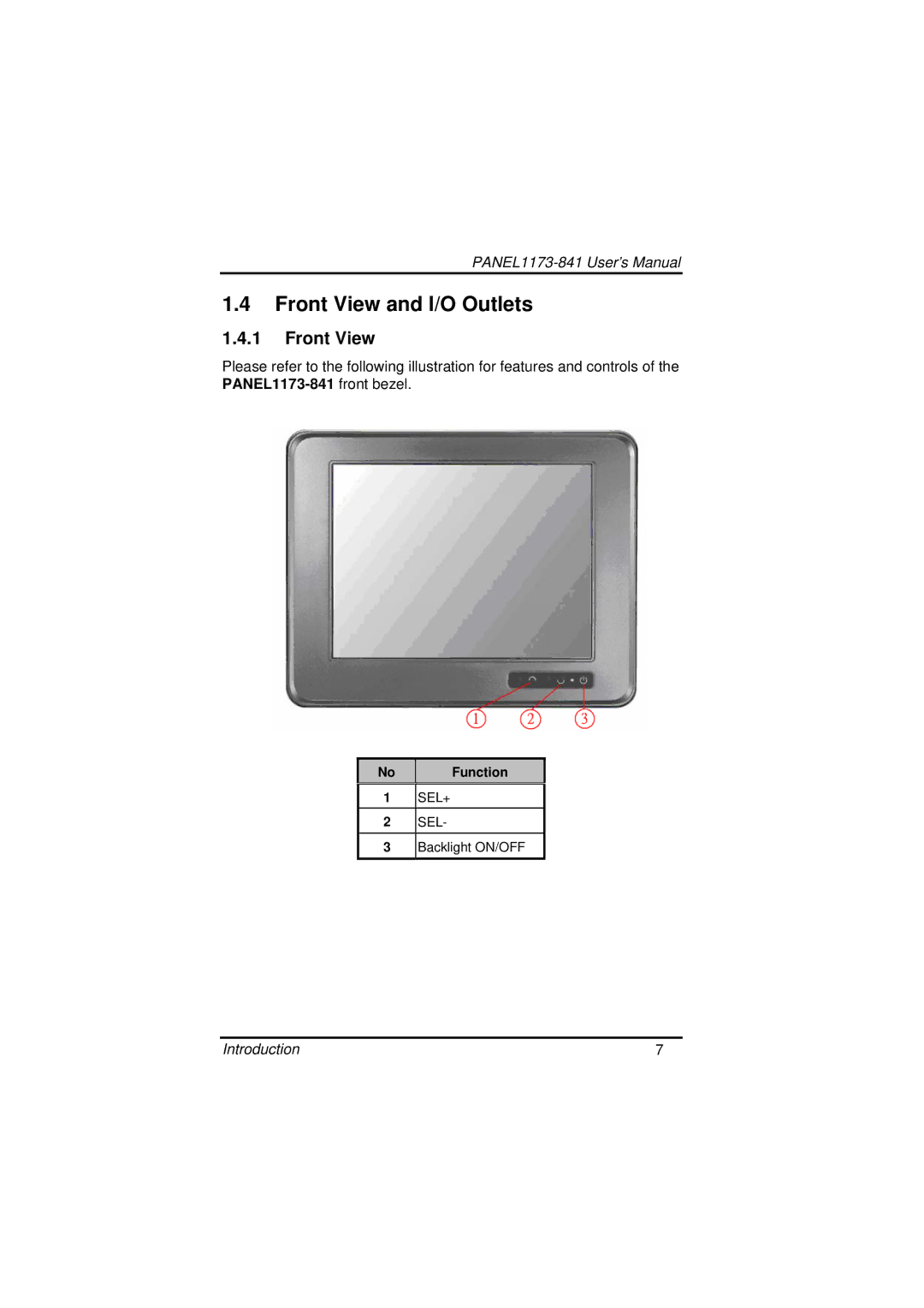 IBM PANEL1173-841 user manual Front View and I/O Outlets 