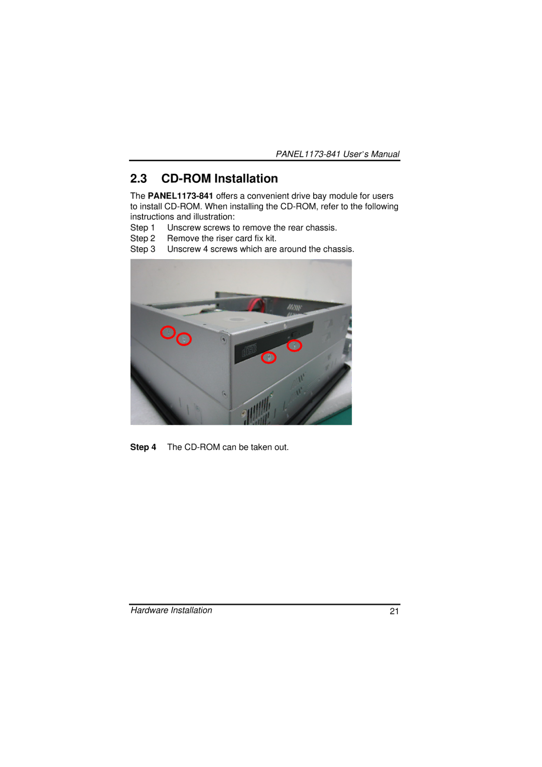 IBM PANEL1173-841 user manual CD-ROM Installation 