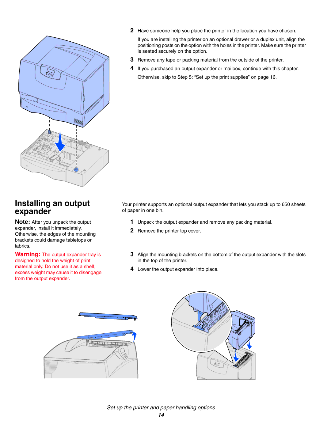 IBM Partner Pavilion 1454, 1464 setup guide Installing an output expander 