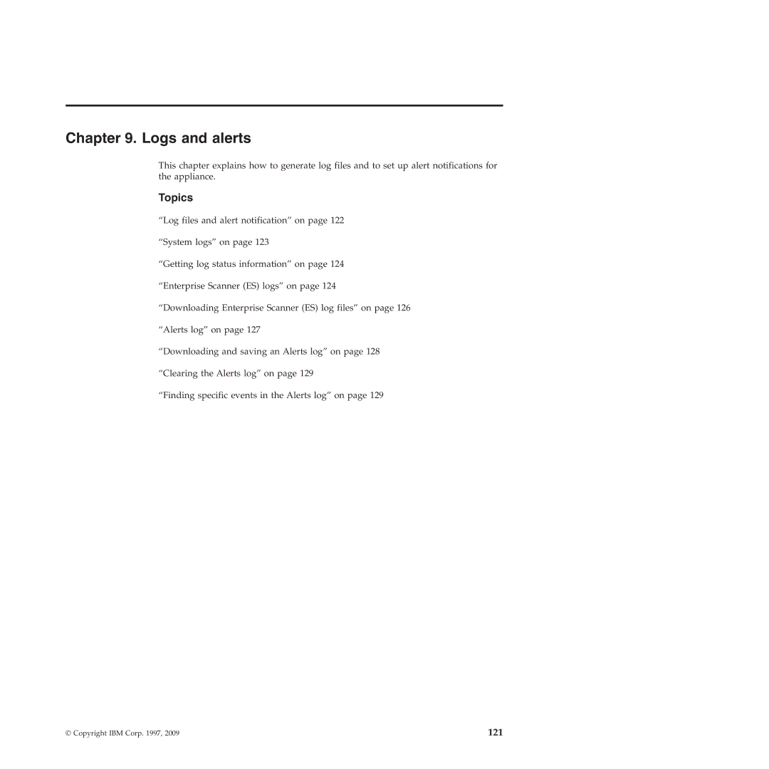 IBM Partner Pavilion 2.3 manual Logs and alerts, Topics 