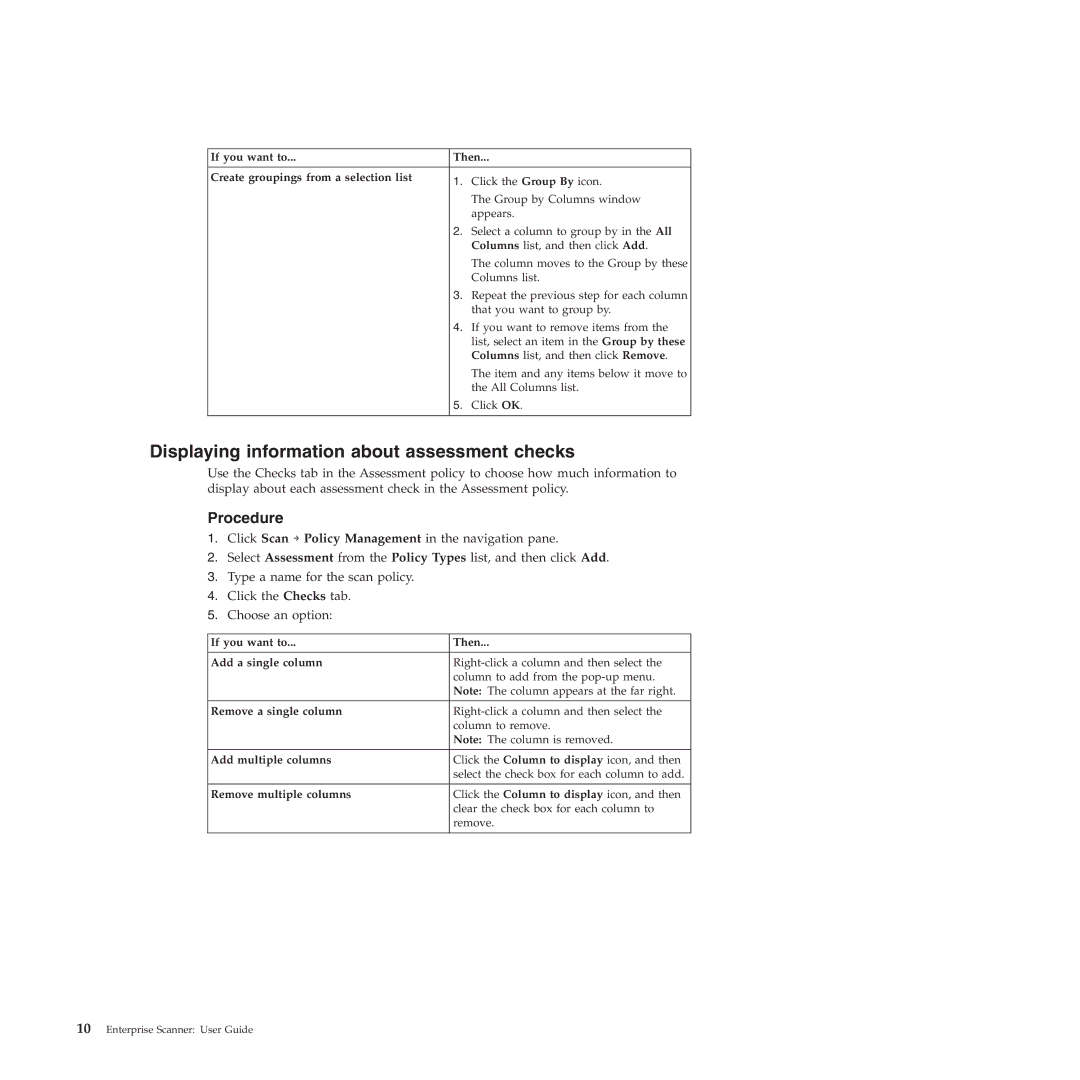 IBM Partner Pavilion 2.3 manual Displaying information about assessment checks 