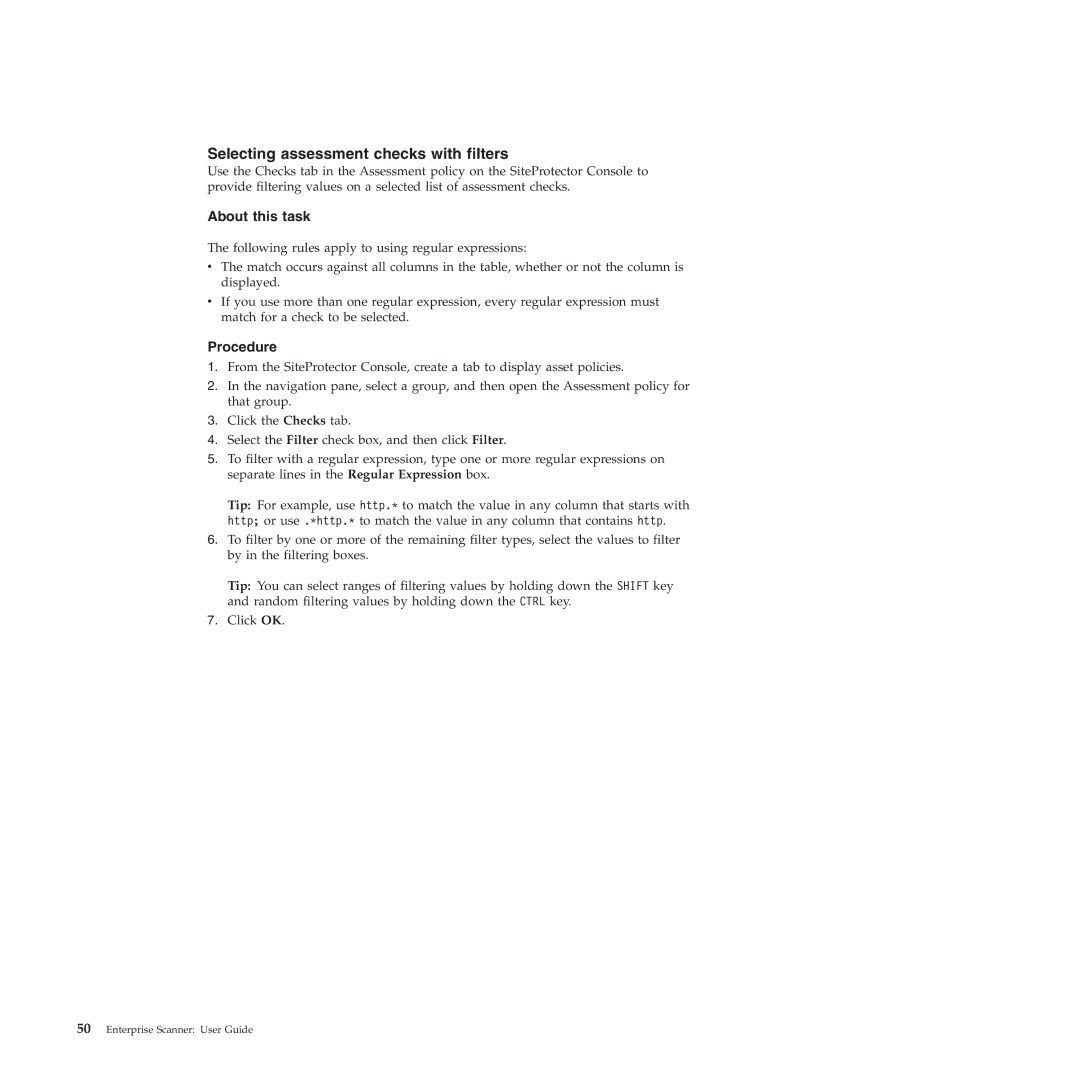 IBM Partner Pavilion 2.3 manual Selecting assessment checks with filters 