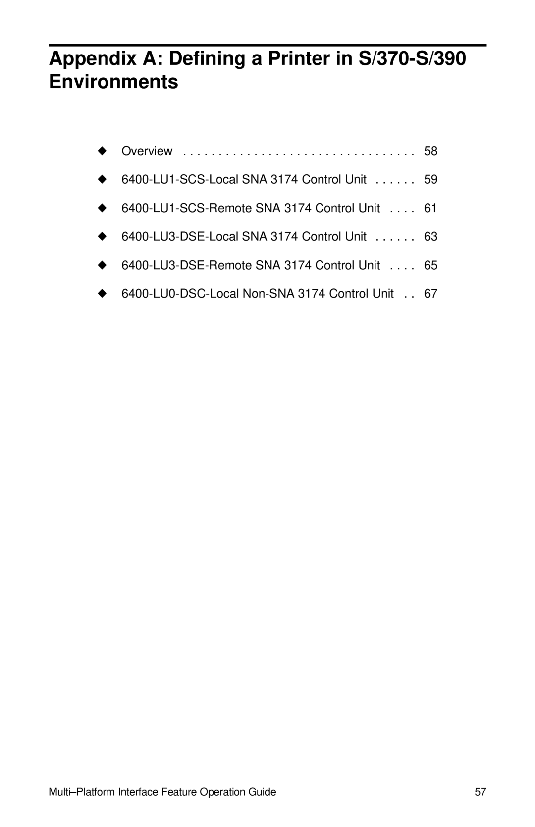 IBM Partner Pavilion 6400 manual Appendix a Defining a Printer in S/370-S/390 Environments 