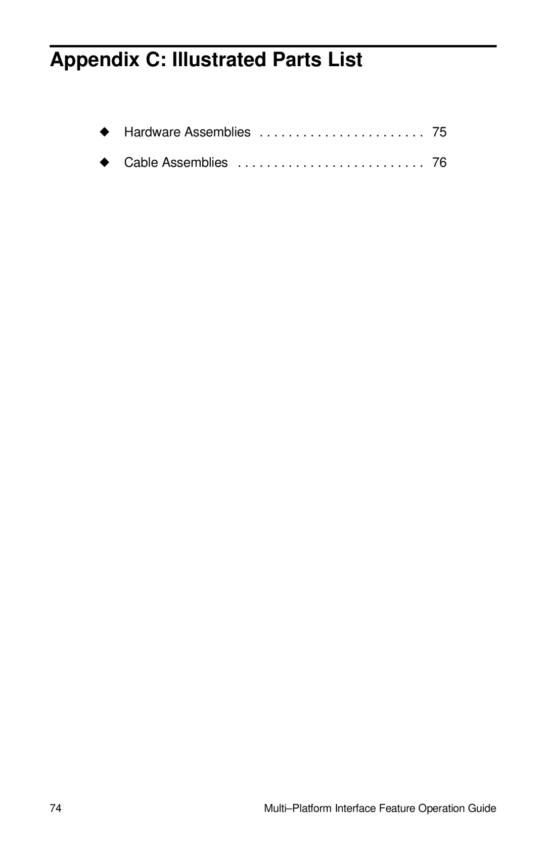 IBM Partner Pavilion 6400 manual Appendix C Illustrated Parts List 