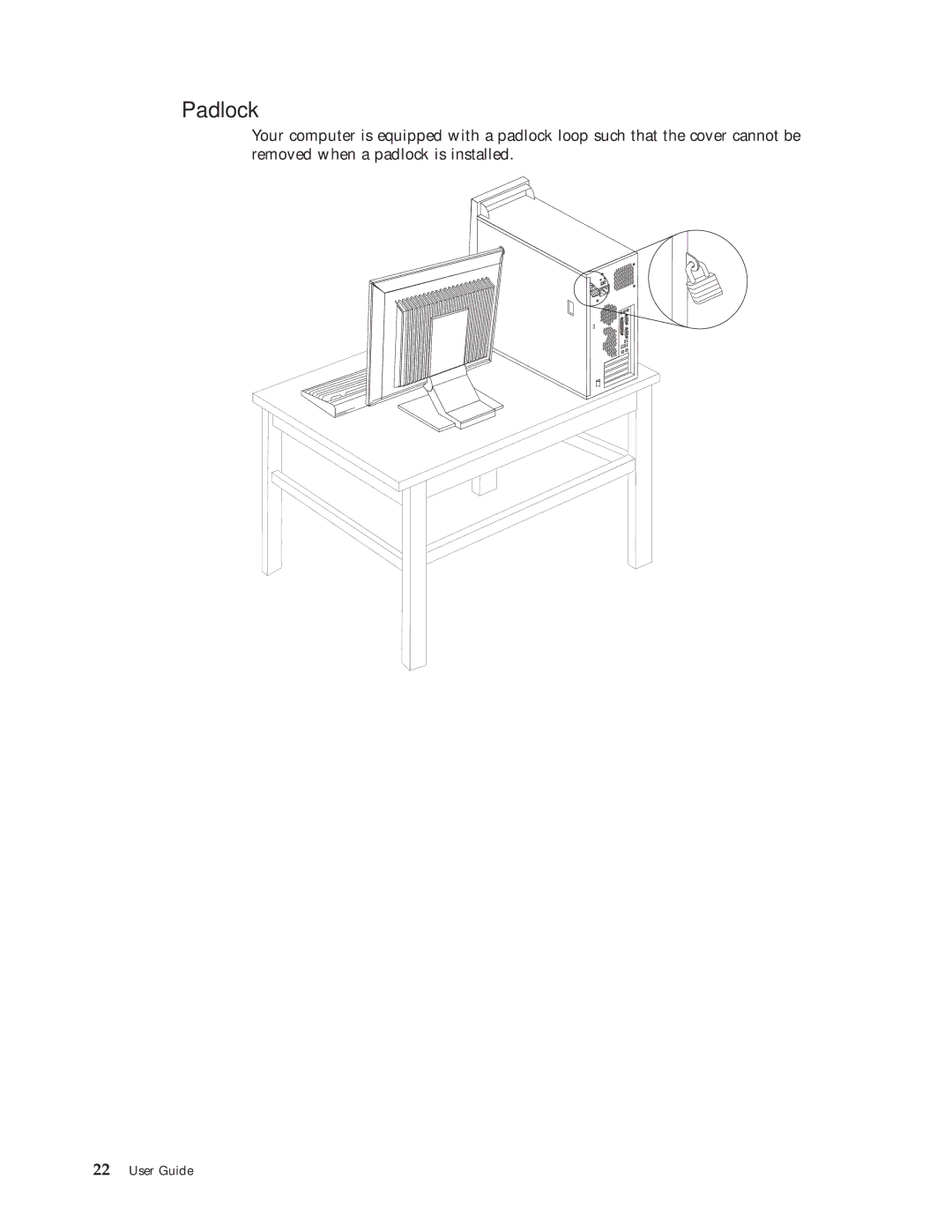 IBM Partner Pavilion 8131, 8138, 8137, 8124, 8122, 8123 manual Padlock 