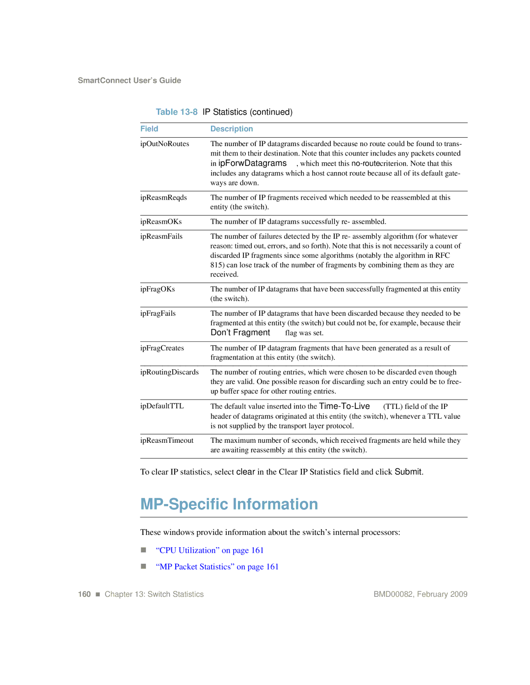 IBM Partner Pavilion BMD00082 manual MP-Specific Information, Dont Fragment flag was set 