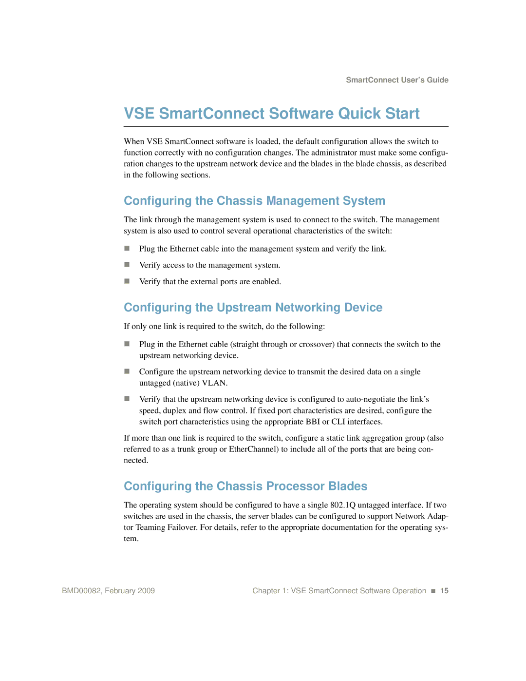 IBM Partner Pavilion BMD00082 manual VSE SmartConnect Software Quick Start, Configuring the Chassis Management System 