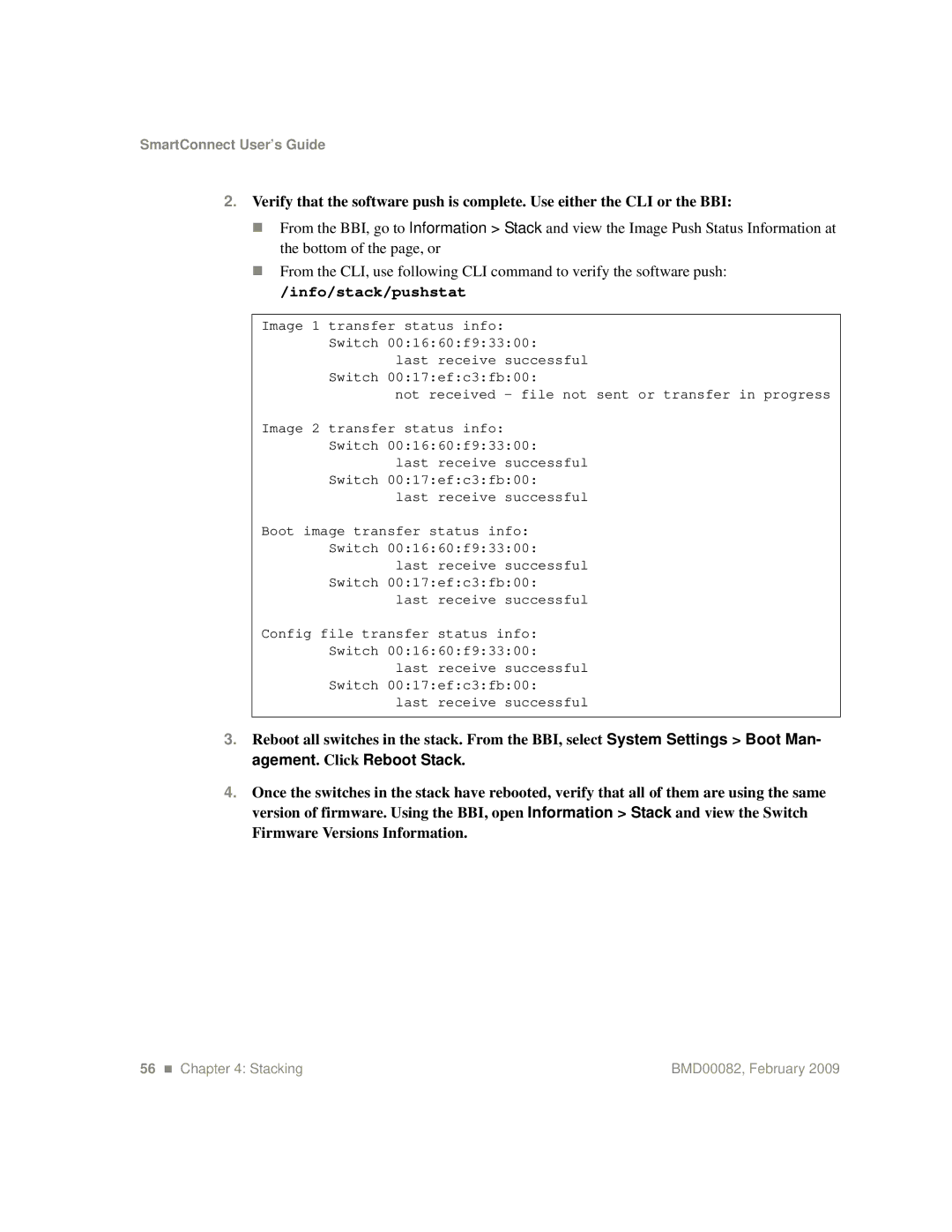 IBM Partner Pavilion BMD00082 manual Info/stack/pushstat 