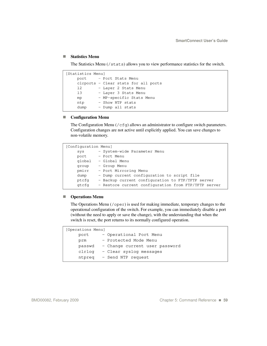 IBM Partner Pavilion BMD00082 manual „ Statistics Menu 