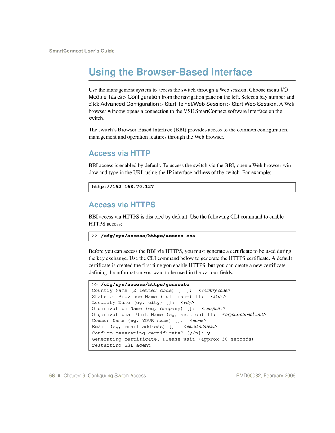 IBM Partner Pavilion BMD00082 manual Using the Browser-Based Interface, Access via Https 