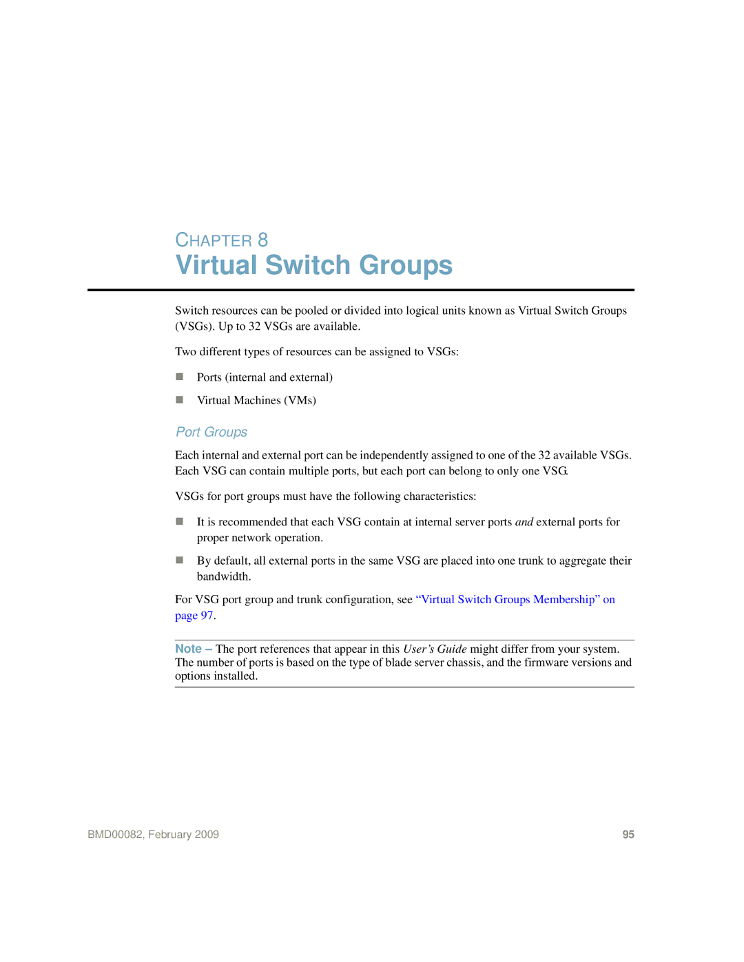 IBM Partner Pavilion BMD00082 manual Virtual Switch Groups, Port Groups 