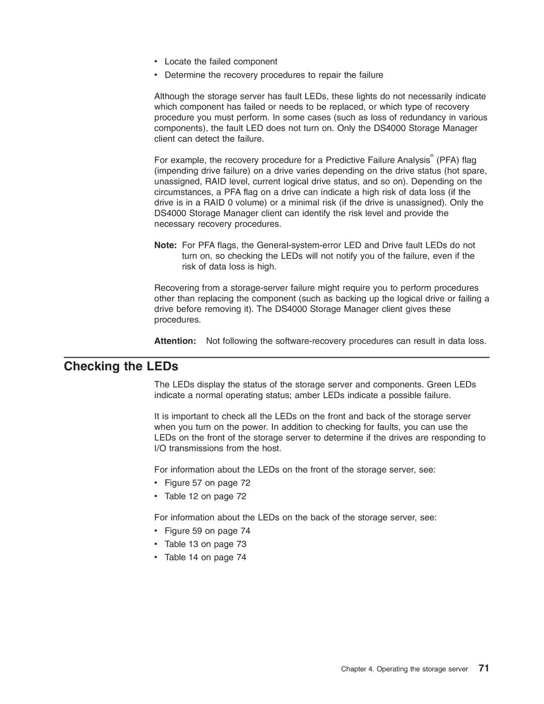 IBM Partner Pavilion DS4100 manual Checking the LEDs 