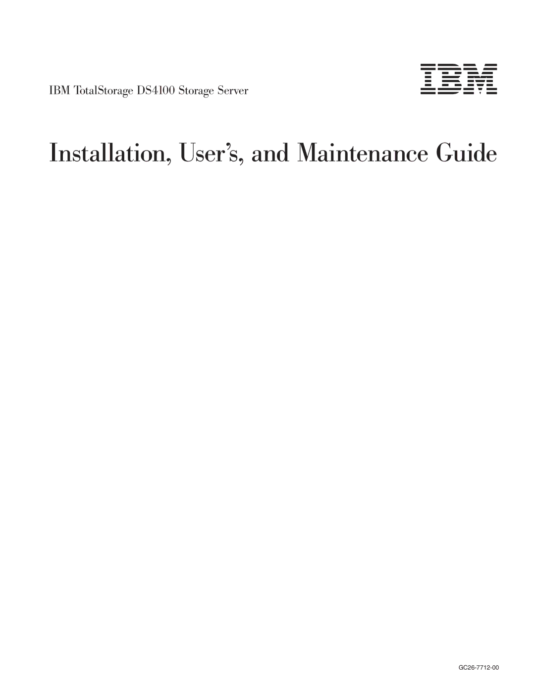 IBM Partner Pavilion DS4100 manual Installation, User’s, and Maintenance Guide 