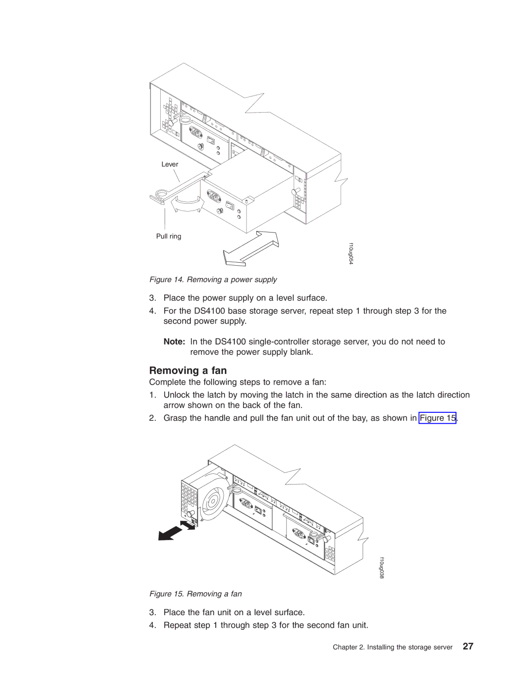 IBM Partner Pavilion DS4100 manual Removing a fan 