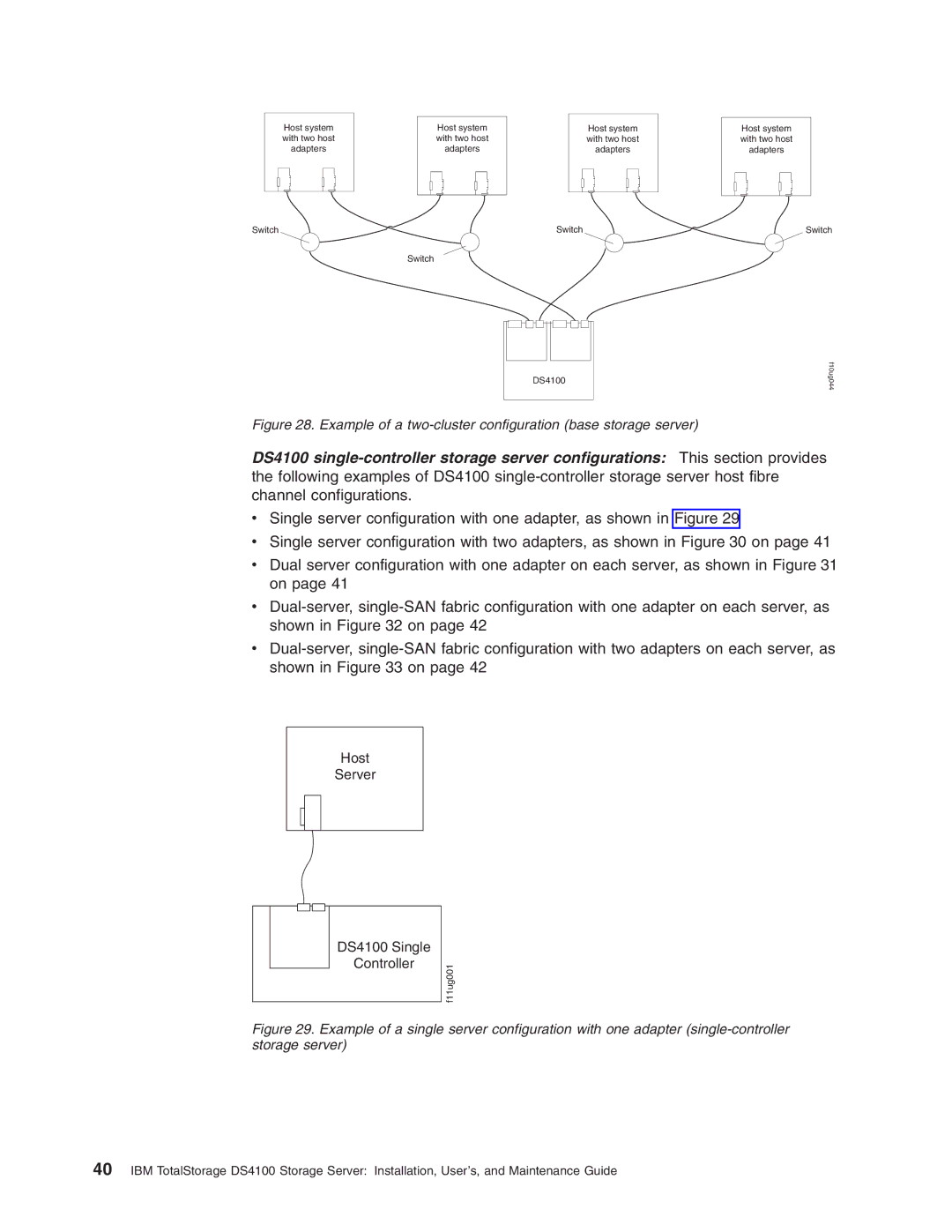 IBM Partner Pavilion DS4100 manual Example of a two-cluster configuration base storage server 