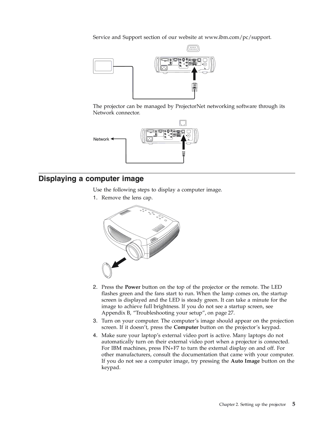 IBM Partner Pavilion iLC300 manual Displaying a computer image 