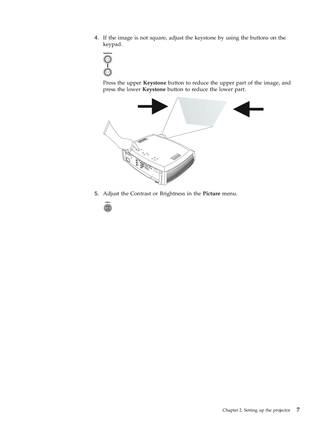 IBM Partner Pavilion iLC300 manual Setting up the projector 