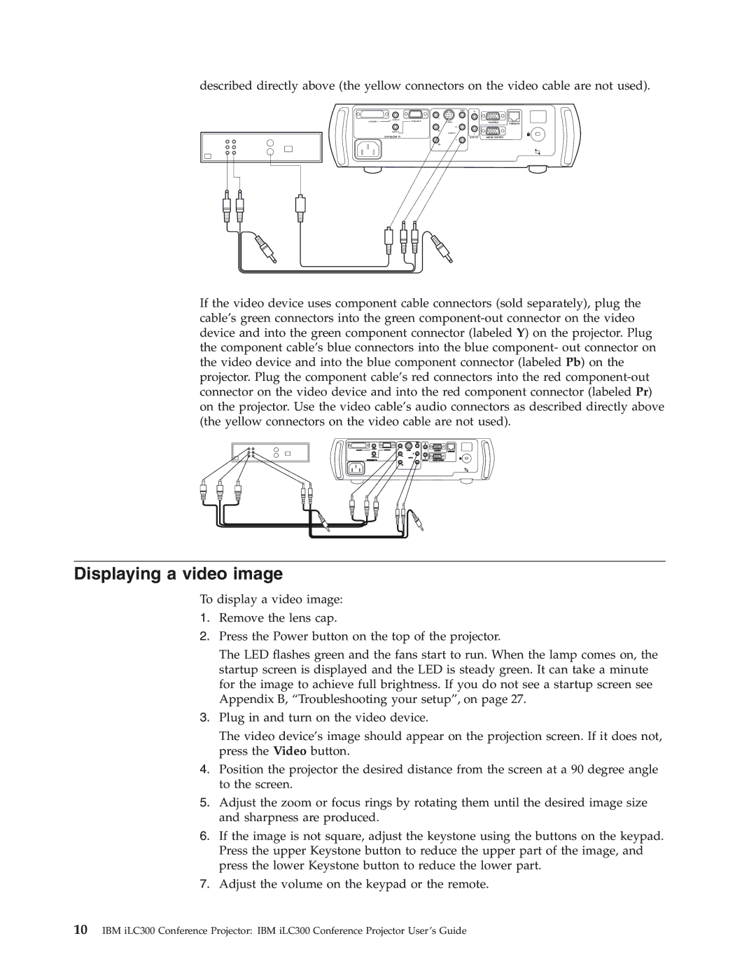 IBM Partner Pavilion iLC300 manual Displaying a video image 