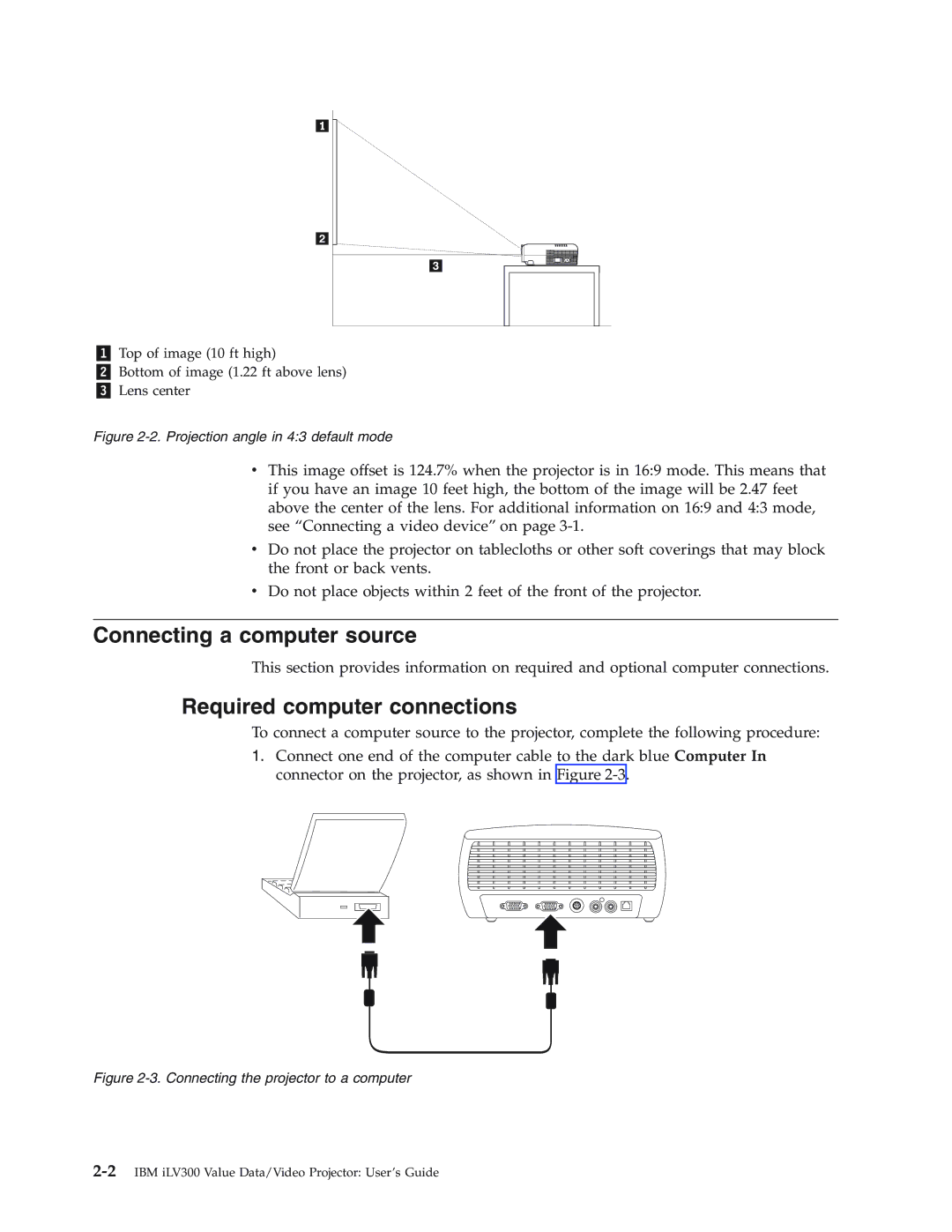 IBM Partner Pavilion iLV300 manual Connecting a computer source, Required computer connections 