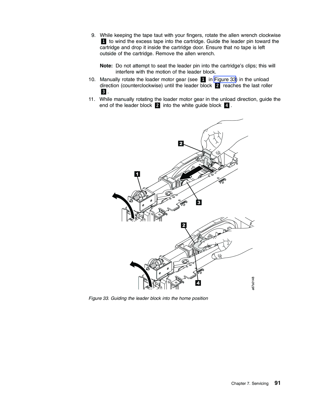 IBM Partner Pavilion T400F manual Guiding the leader block into the home position 