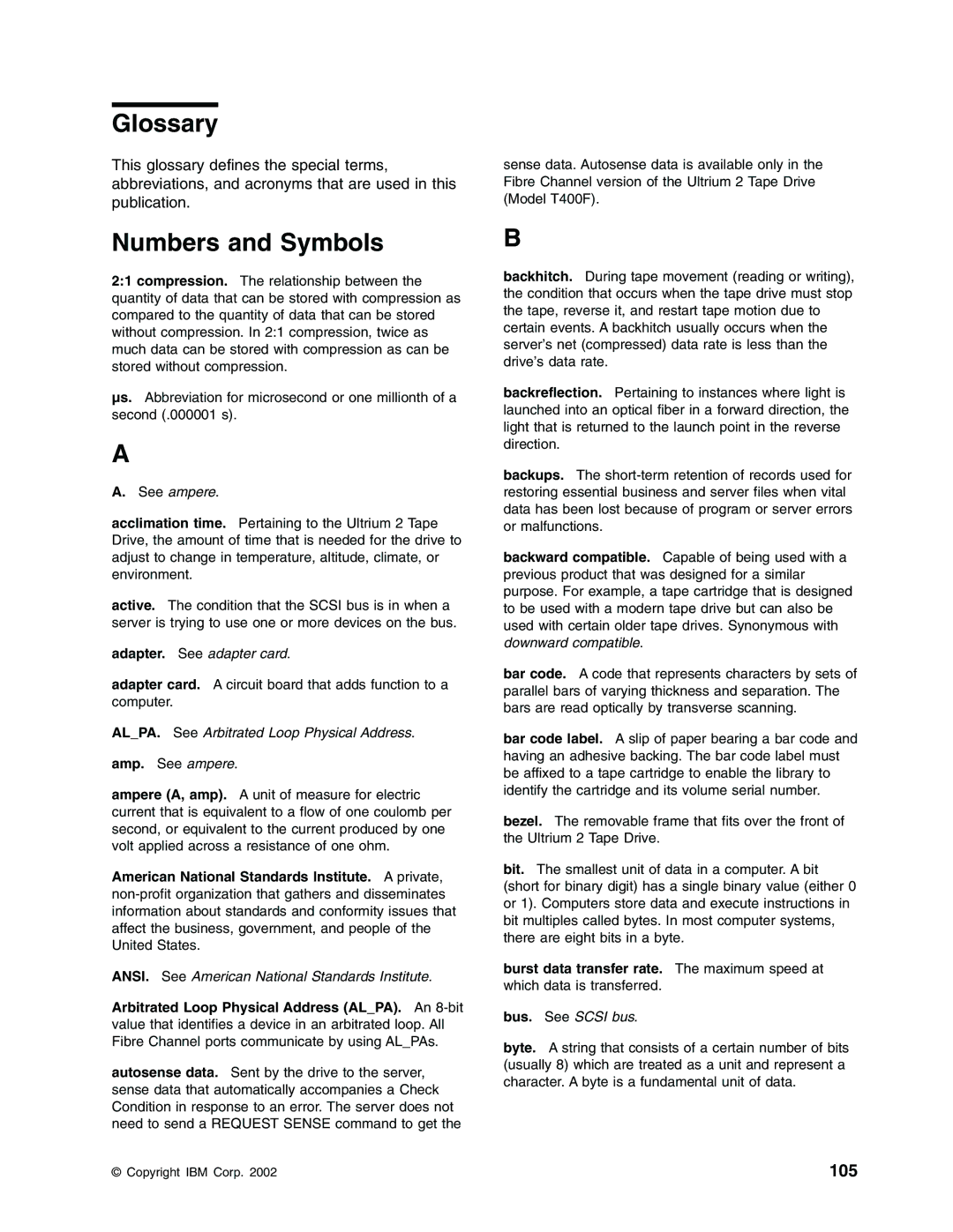 IBM Partner Pavilion T400F manual Glossary, Numbers and Symbols 